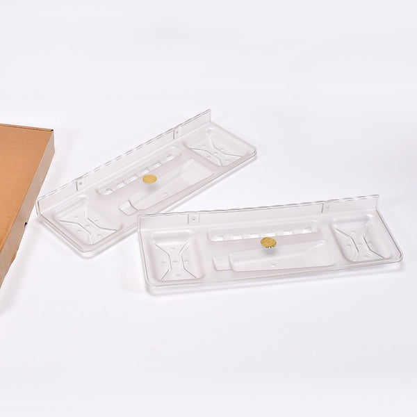 4008 4in1 Transparent Multifunctional Plastic Soap Dish (Set Of 2pc) 