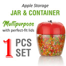 2299 Jar/Container with Apple Shape for Kitchen Storage (1500ML) -