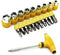 0451 -24pcs T shape screwdriver set Batch Head Ratchet Pawl Socket Spanner hand tools