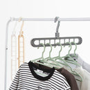 0238 9 Hole Plastic Hanger Hanging hook Indoor Wardrobe Clothes Organization Storage Balcony Windowsill Suit Racks -