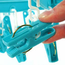 1366 Plastic Round Cloth Drying Stand Hanger with 18 Clips (Multicolour) - Opencho