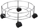 2156 Stainless Steel Gas Cylinder Trolley Stand with Wheels