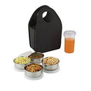 0128 Steel Lunch Box Set (5 pcs, Black)