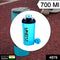 Protein shaker bottle with three compartments for gym use