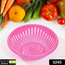Round plastic organizer basket for vegetables