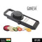 Black and silver adjustable plastic slicer, Ganesh brand, 1 piece.