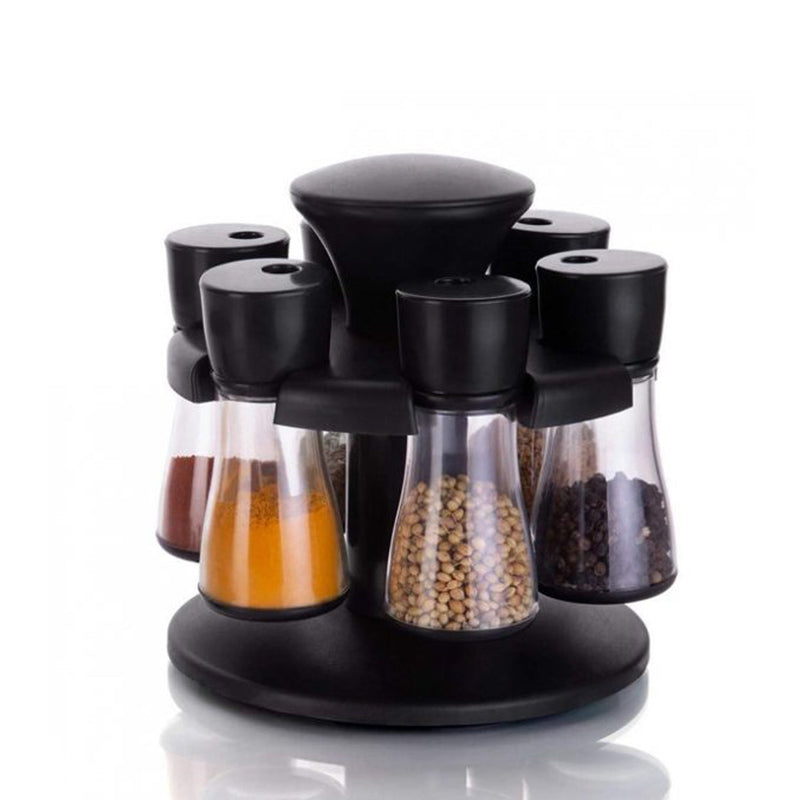 Spice rack with 6 compartments for a tidy spice cabinet