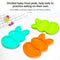 Colorful rabbit-shaped dishes for children, pack of 6