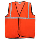 Orange safety jacket for construction site visibility