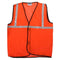 Orange safety jacket for construction site visibility