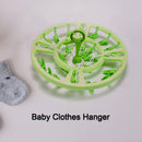 Round plastic cloth hanger with clips