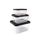 2748C 3 Pcs Square Shape Food Grocery Storage Container 