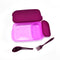 Food grade plastic lunch box with secure lid for freshness.