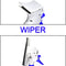Plastic glass cleaner with spray function, 3-in-1 cleaning brush