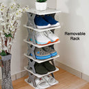 Foldable shoe rack with 8 layers, heavy-duty and durable