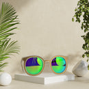 4956 BIG ROUND UNISEX ANTI-REFLECTIVE SUNGLASSES WITH SIMPLE FRAME. 
