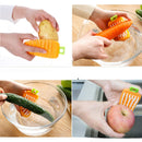 Non-toxic carrot-shaped vegetable brush for cleaning potatoes