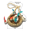 Artificial jute bird's nest, hanging decoration with brown box