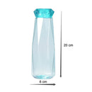 Clear glass bottle with lid