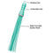 Plastic hard bristle broom, side view