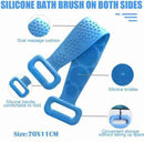 Back scrubber with silicone material