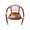 Toddler chair with metal backrest and sound feature