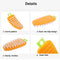 Vegetable scrubber, carrot shape, for fruits and potatoes