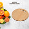 Large round wooden chopping board