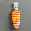 Vegetable scrubbing brush, non-toxic, carrot shape for cleaning