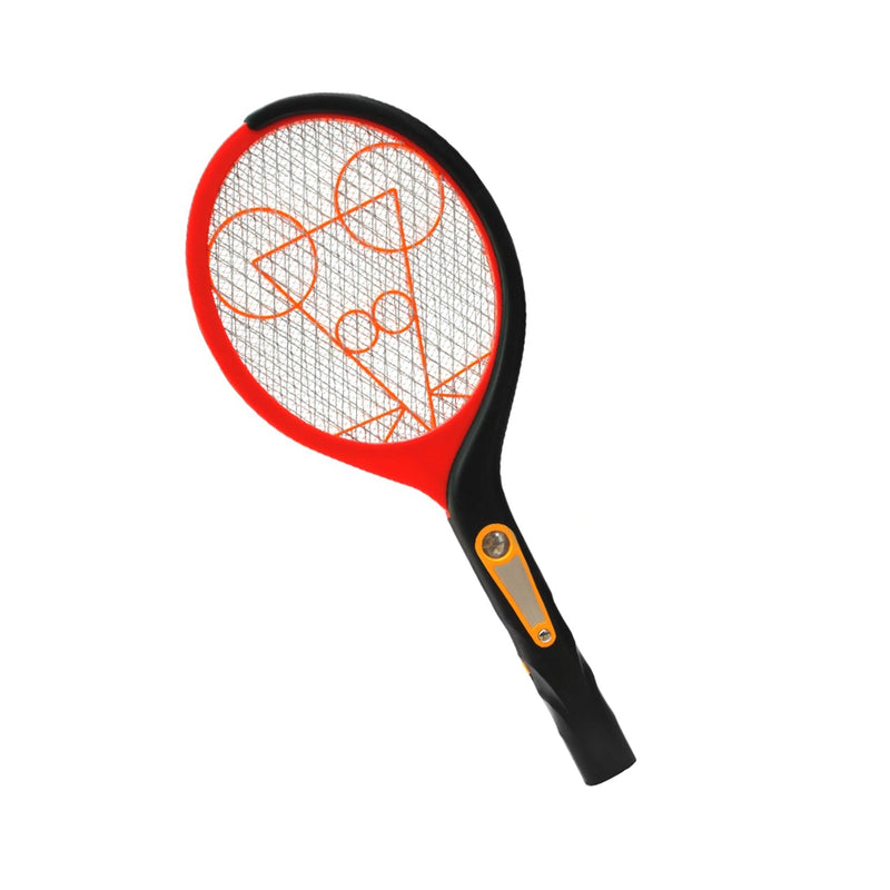 Rechargeable bug zapper racquet with LED feature