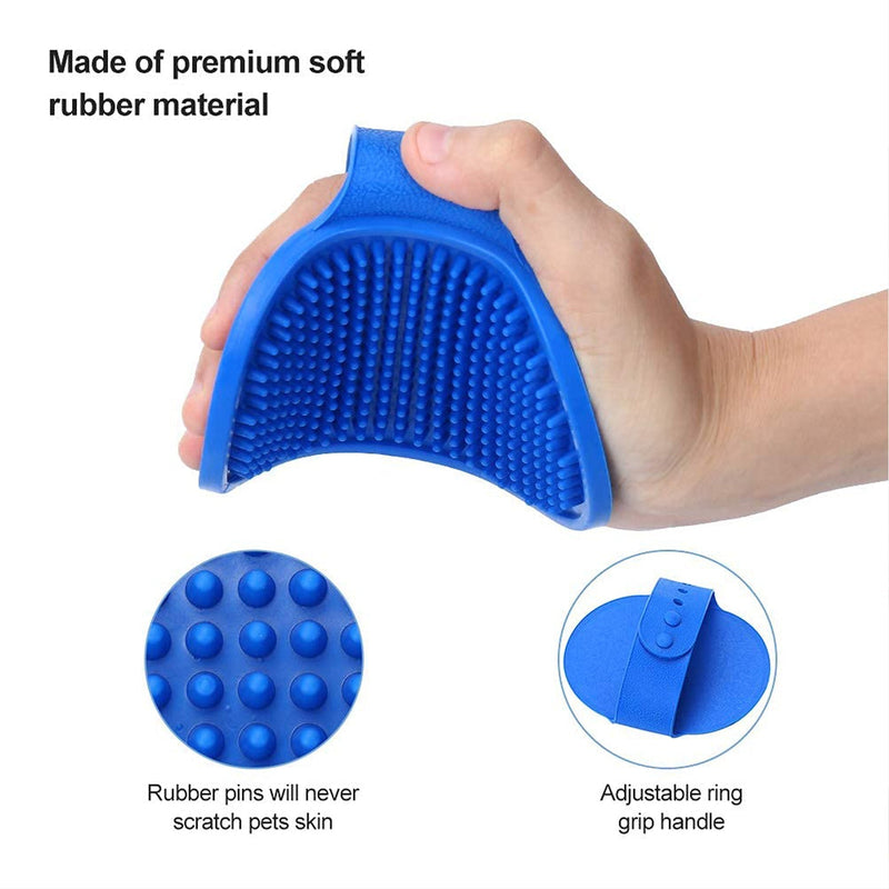 Pet grooming glove for bathing