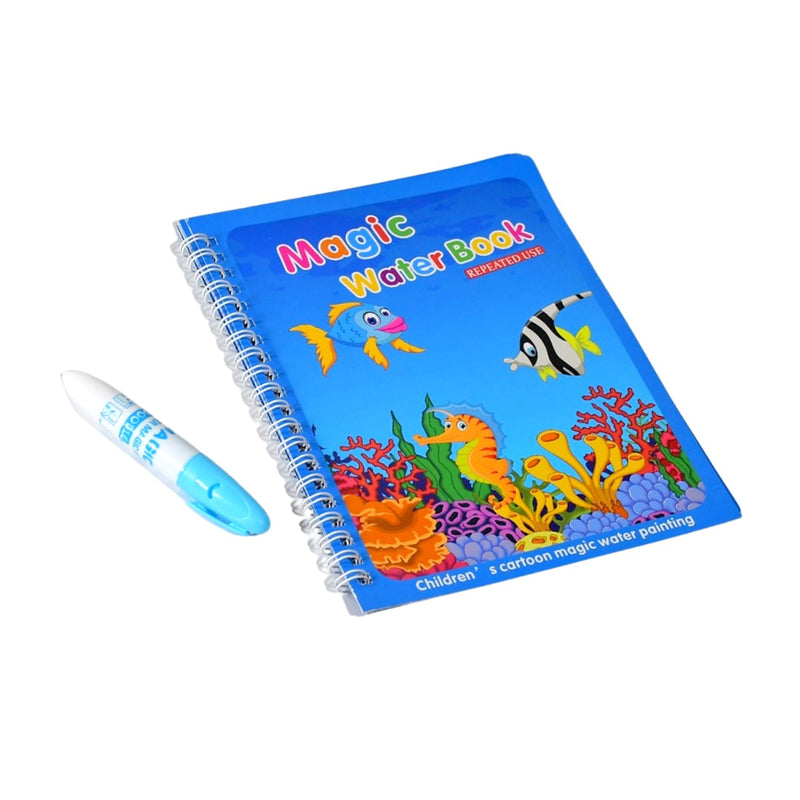 8091 Magic Water Quick Dry Book Water Coloring Book Doodle with Magic Pen Painting Board 