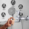 Plastic shower head with multi-function spray options