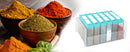 Plastic Spice Jars Dispenser Masala Rack Easy Flow Storage