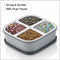 Plastic box set with 4 sections for dry fruits, chocolates, or mouth fresheners