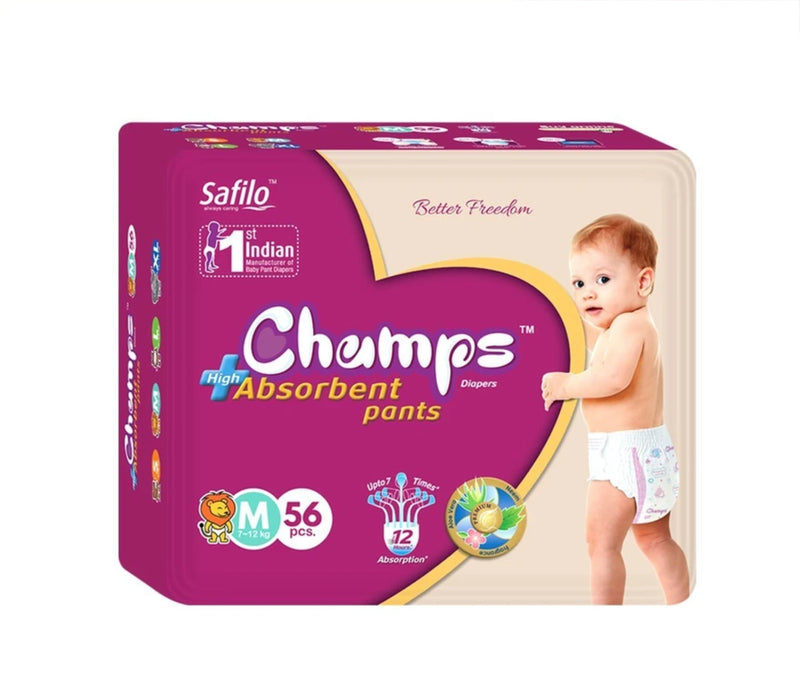 Premium Champs High Absorbent Pant Style Diaper (Small Size / 42 Pcs)