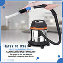 Flexible suction brush for vacuum cleaners.