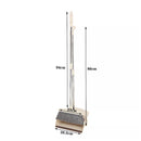 Cleaning set with dustpan and broom handle
