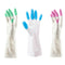 4934 Reusable Rubber Latex PVC Flock lined Elbow Length Hand Gloves cleaning gloves 