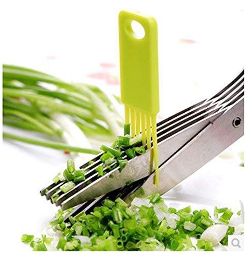 Stainless steel herb scissors with 5 blades for easy cutting