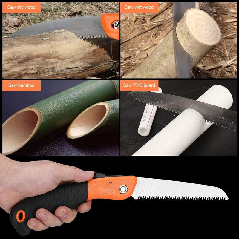 Portable folding saw for trimming and camping.