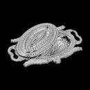 Stylish silver serving tray for festive occasions