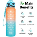 Time marker water bottle for gym