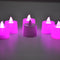 Flameless plastic pink tealight candles