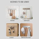 Heavy-duty wall hook with clear adhesive backing