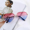4952 Multi color Heart Shaped Metal Reflective Mirror Lens Women's Sunglasses 