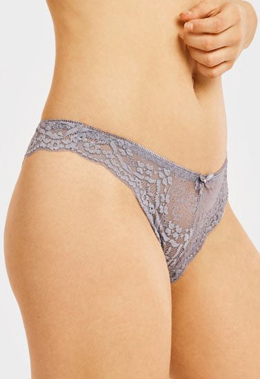 2 Pack  Cheeky Back Lace Thong Panties