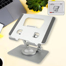 Aluminum Alloy 360°Rotating Bracket, Adjustable Laptop Stand, Portable Foldable Ergonomic Laptop Support