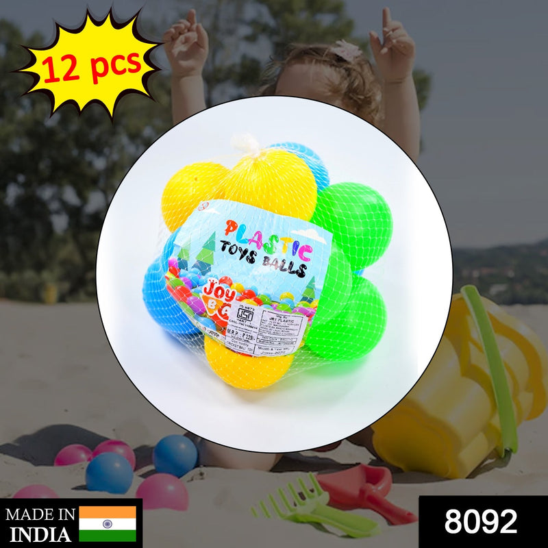 8092 Baby Premium Multicolour Balls for Kids Pool Pit/Ocean Ball Without Sharp Edges Soft Balls for Toddler Play Tents & Tunnels Indoor & Outdoor 