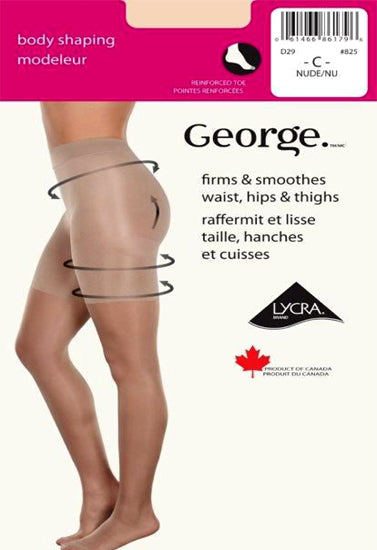 GEORGE Ladies Value Sheer Leg Reinforced Toe Pantyhose